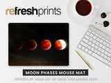 Red Moon Phases Regular Mouse Mat - Bar - Mats.co.uk