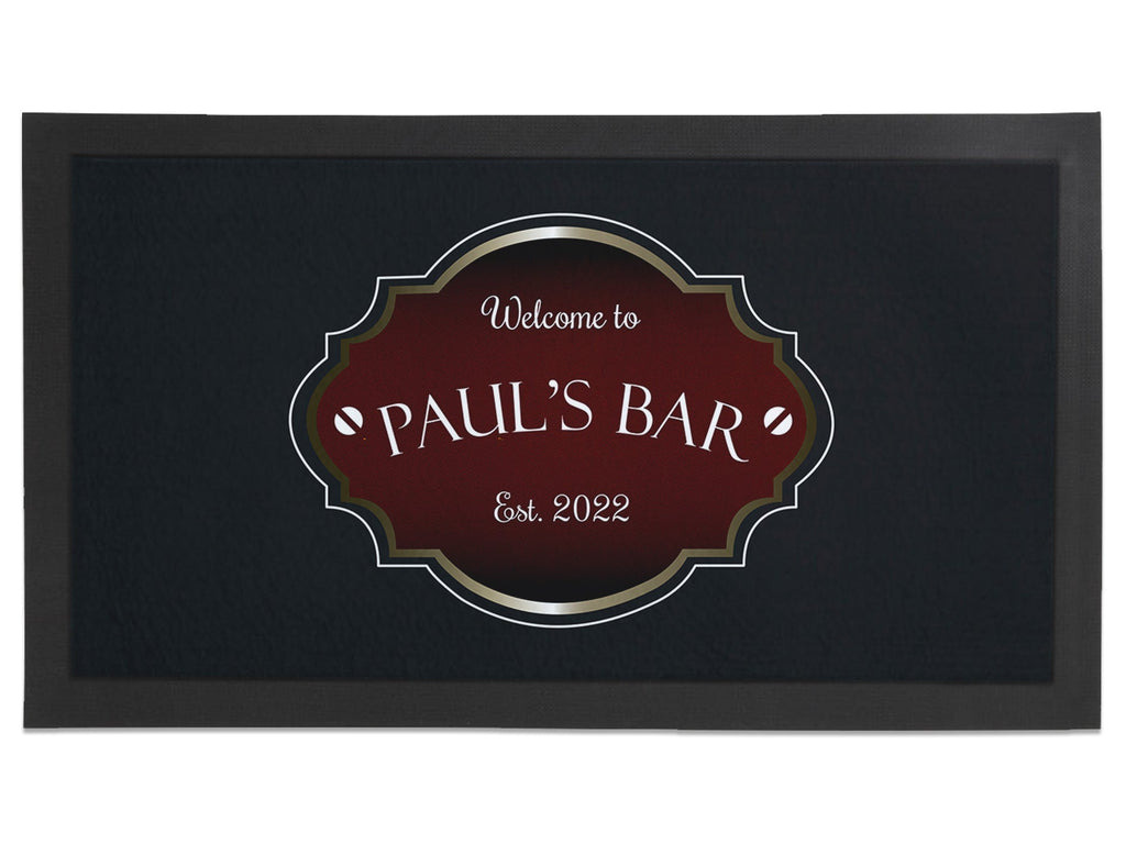 Red Plaque Regular Bar Runner - Bar - Mats.co.uk