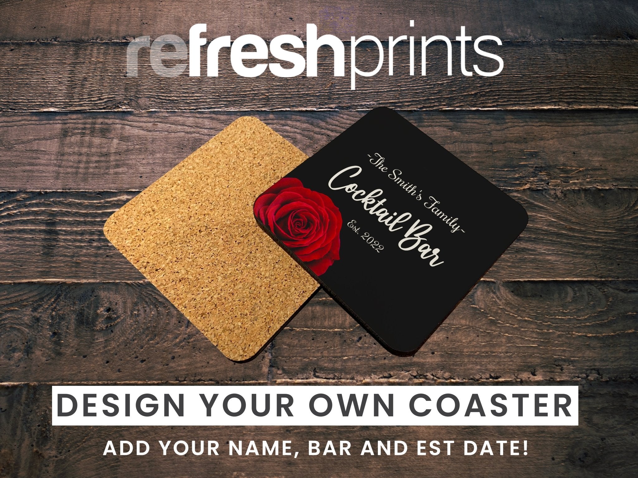 Red Rose Coaster - Bar - Mats.co.uk