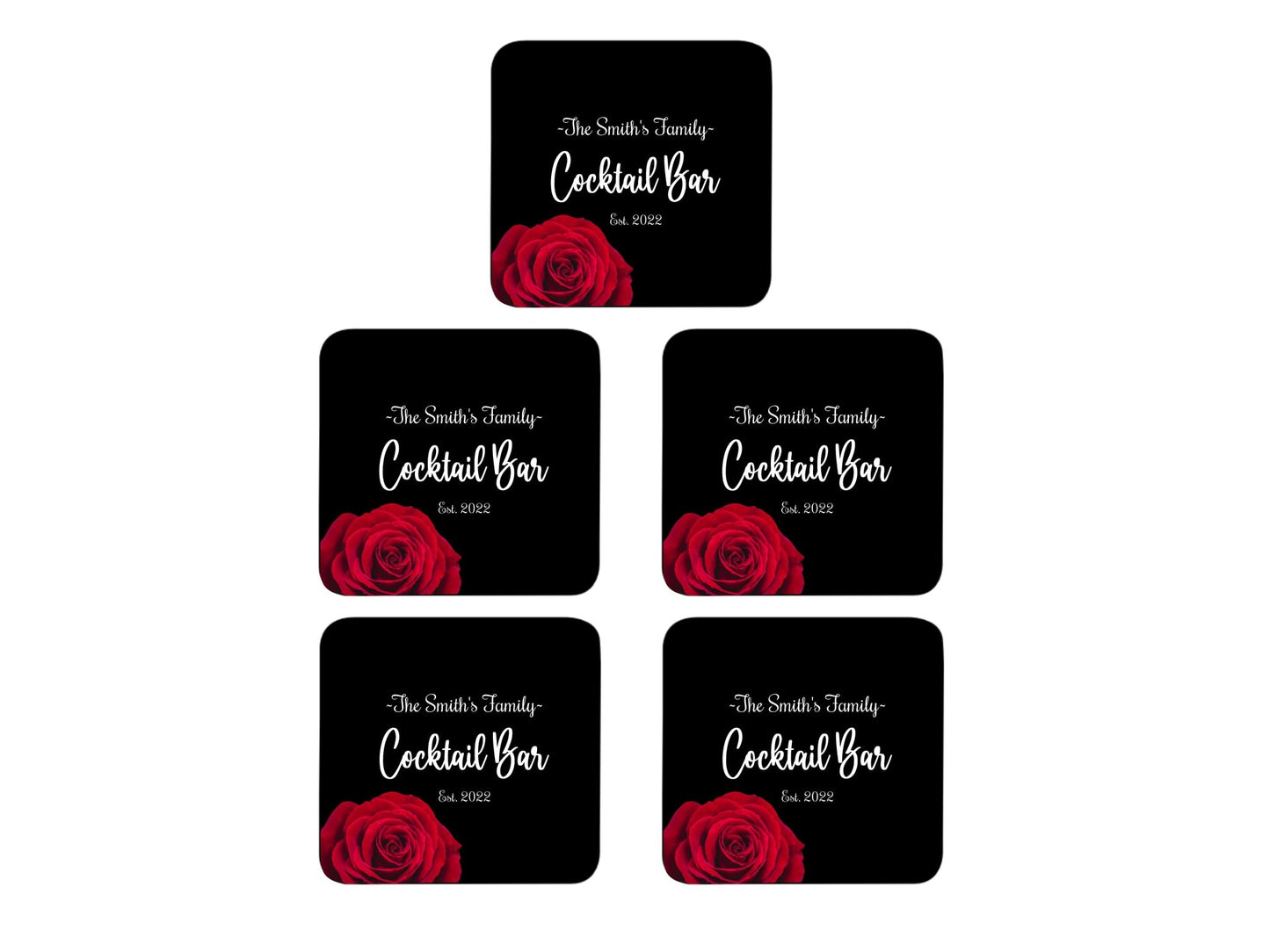Red Rose Coaster - Bar - Mats.co.uk