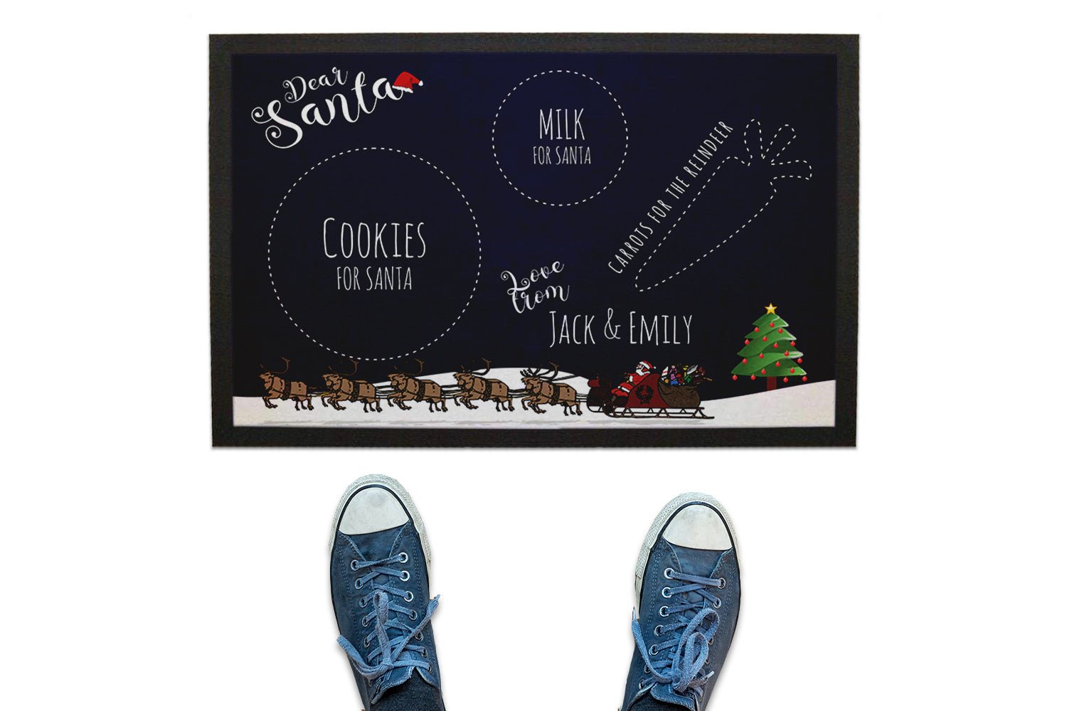 Santa Milk & Cookies Floor Mat - Bar - Mats.co.uk