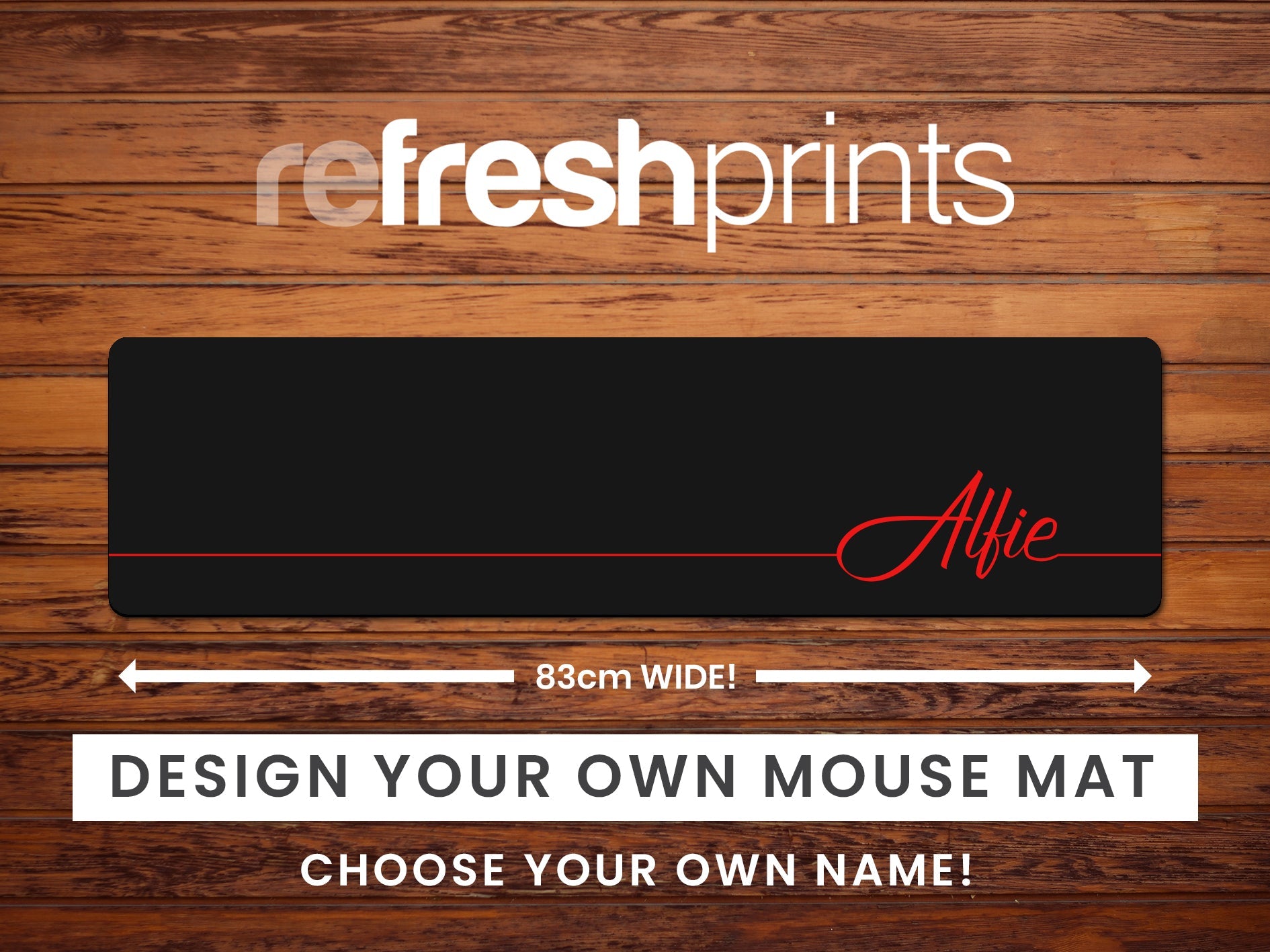 Signature Name Large Mouse Mat - Bar - Mats.co.uk