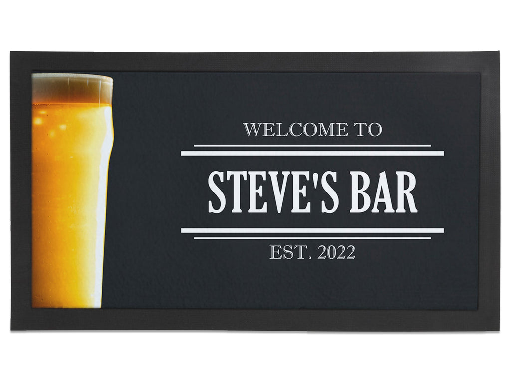 Singular Beer Glass Regular Bar Runner - Bar - Mats.co.uk