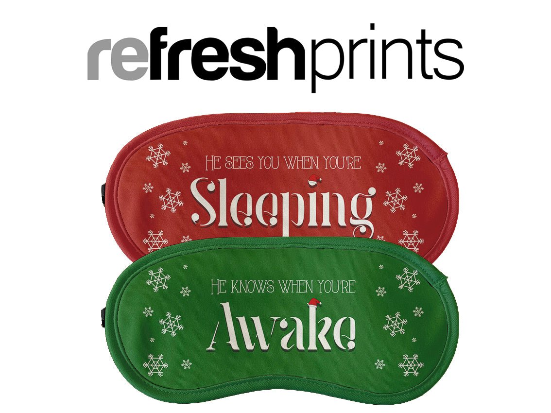 "Sleeping or Awake" Christmas Eye Mask - Bar - Mats.co.uk