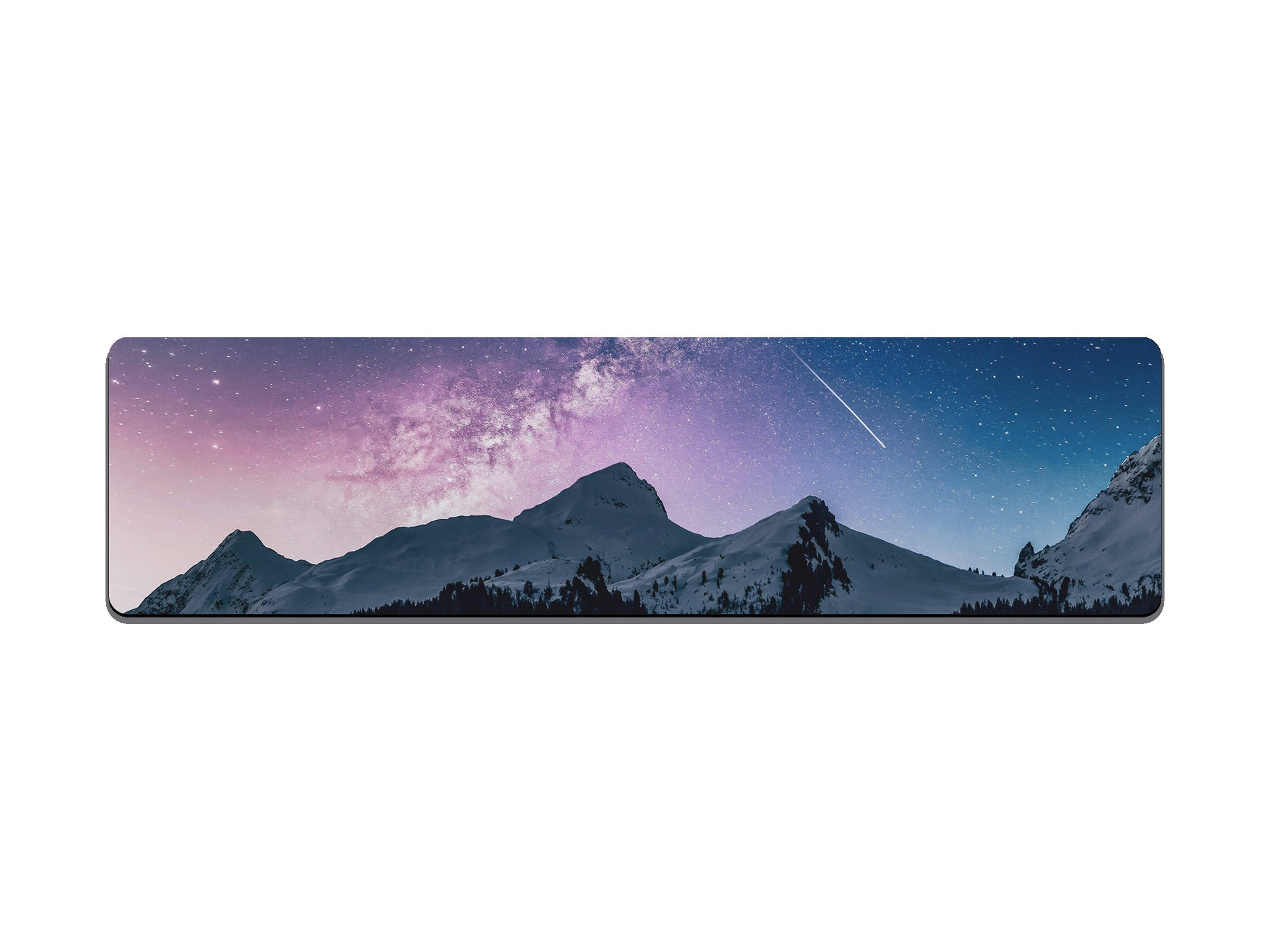 Snowy Mountains Under The Stars Gaming Mat - Desk Mat - 3 SIZES - Bar - Mats.co.uk