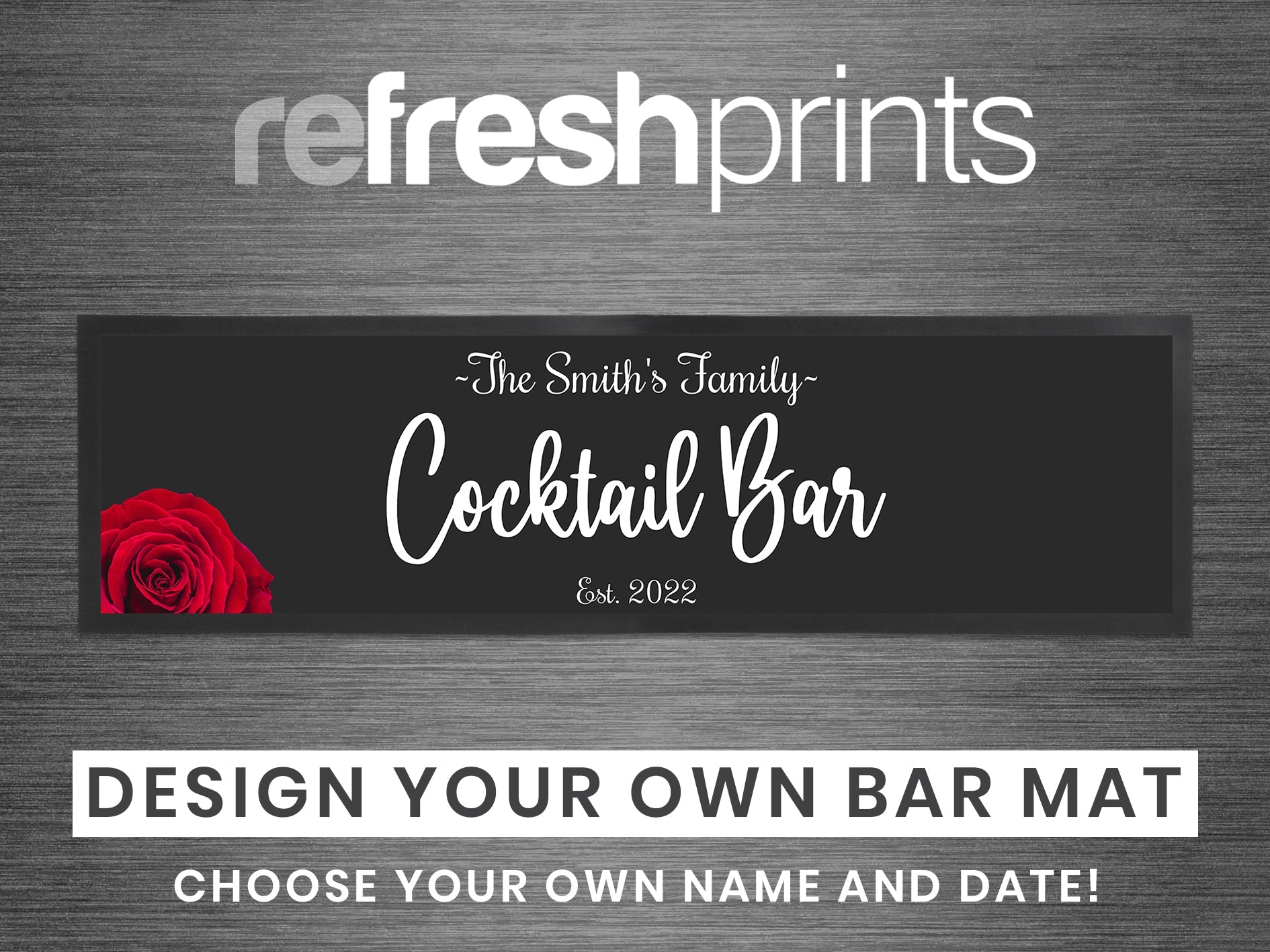 Solo Red Rose Large Bar Runner - Bar - Mats.co.uk
