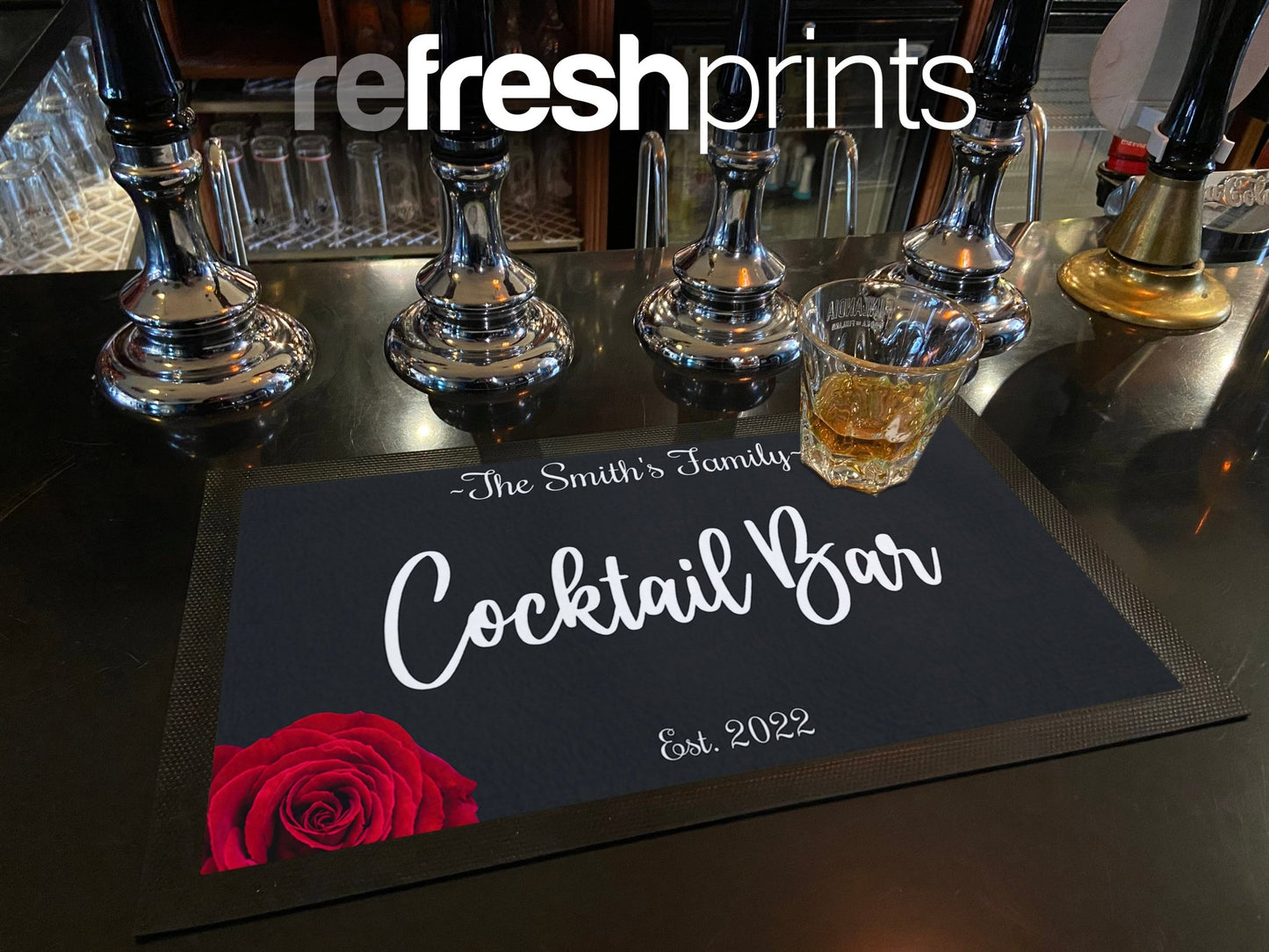 Solo Red Rose Regular Bar Runner - Bar - Mats.co.uk