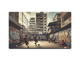 Street Football in Urban Arena Gaming Mat - Desk Mat - 3 SIZES - Bar - Mats.co.uk