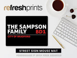 Street Sign Regular Mouse Mat - Bar - Mats.co.uk