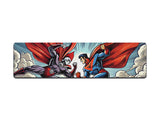 Superhero vs Super Villain Gaming Mat - Desk Mat - 3 SIZES - Bar - Mats.co.uk