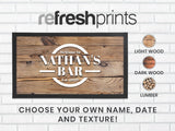 Textured Wood Regular Bar Runner - Bar - Mats.co.uk