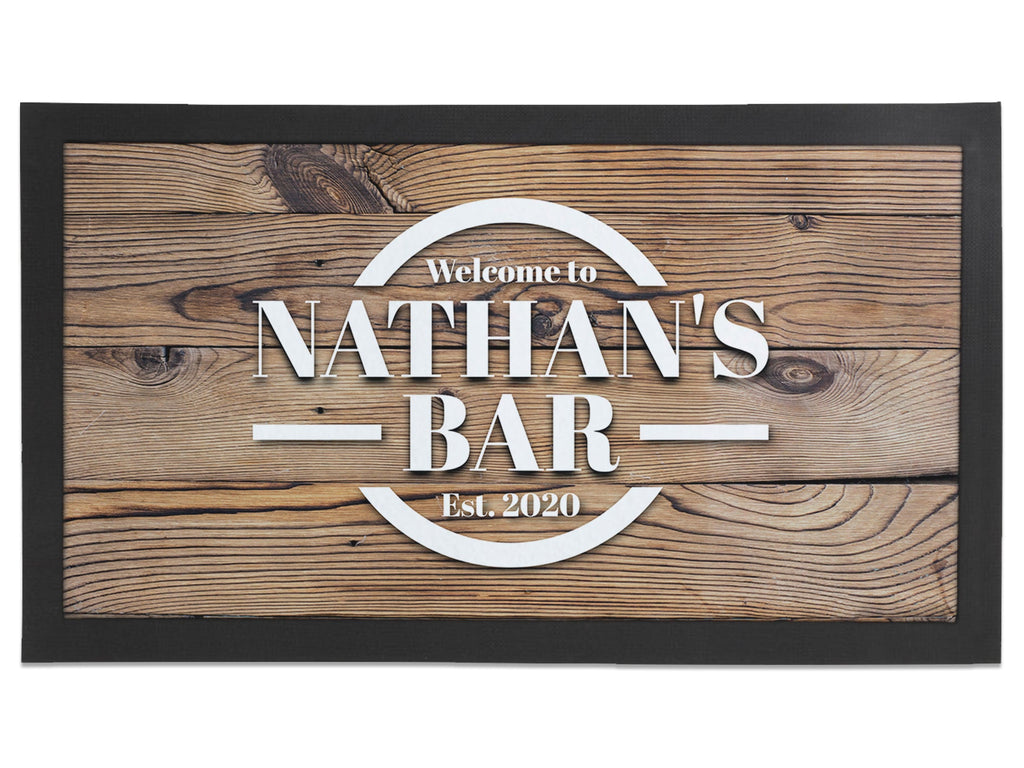 Textured Wood Regular Bar Runner - Bar - Mats.co.uk