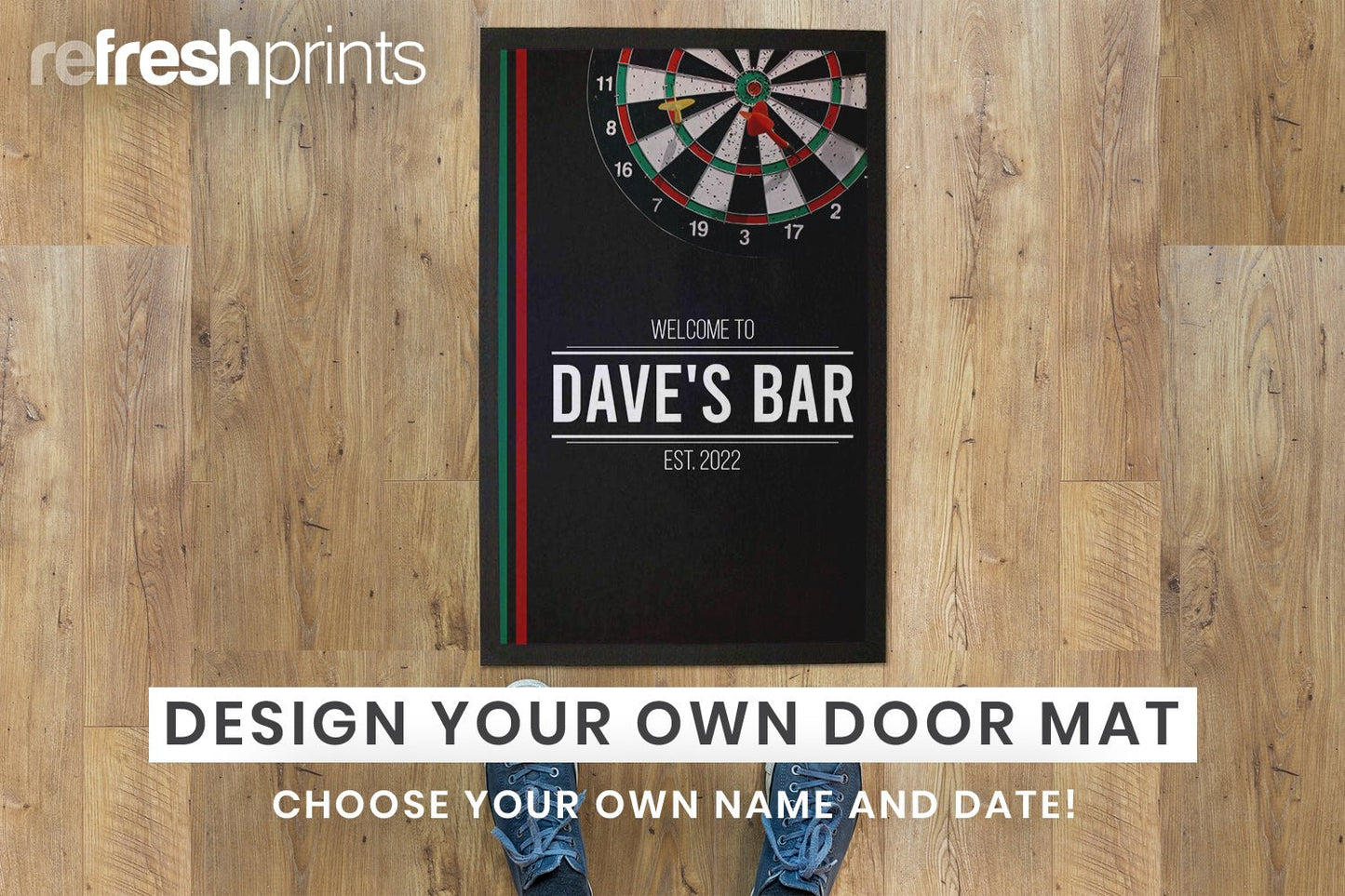 Vertical Dart Board Floor Mat - Bar - Mats.co.uk