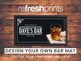 Vintage Whiskey Glass Regular Bar Runner - Bar - Mats.co.uk