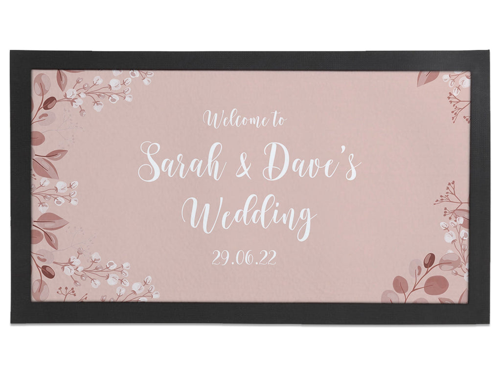 Wedding Border Pink Regular Bar Runner - Bar - Mats.co.uk