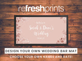 Wedding Border Pink Regular Bar Runner - Bar - Mats.co.uk