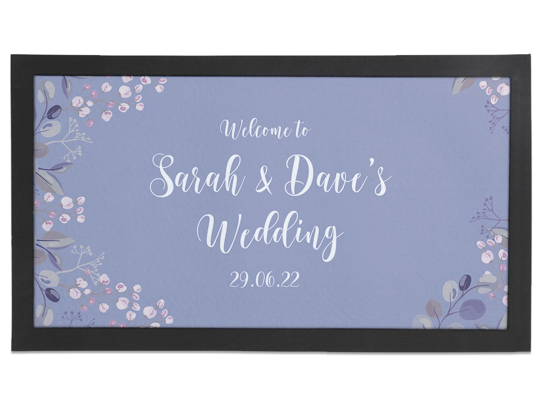 Wedding Border Purple Regular Bar Runner - Bar - Mats.co.uk