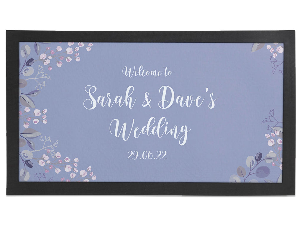 Wedding Border Purple Regular Bar Runner - Bar - Mats.co.uk