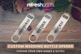 Wedding Bottle Opener - Bar - Mats.co.uk