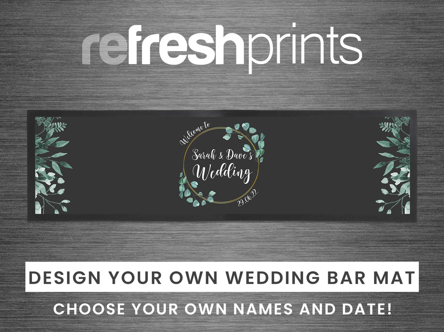 Wedding Circle Large Bar Runner - Bar - Mats.co.uk