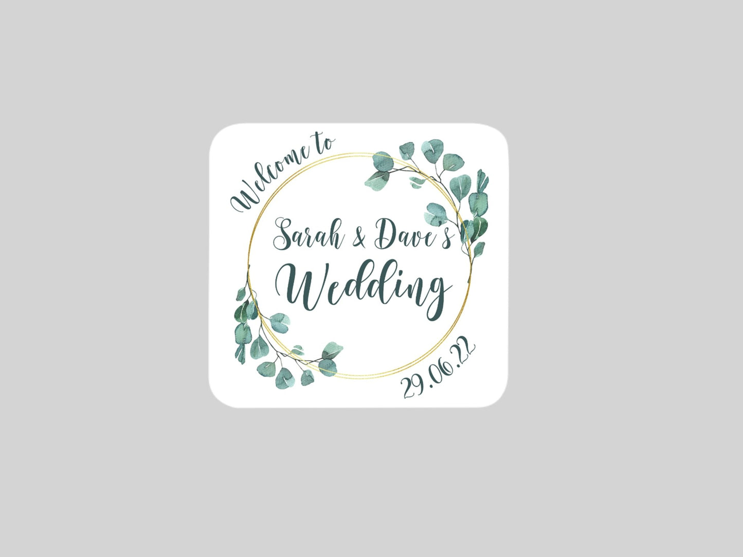 Wedding Coaster - Bar - Mats.co.uk