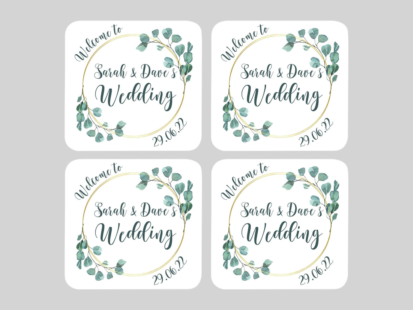Wedding Coaster - Bar - Mats.co.uk