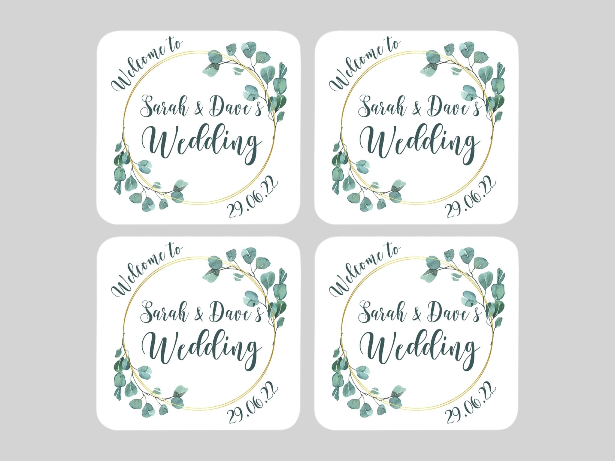 Wedding Coaster - Bar - Mats.co.uk