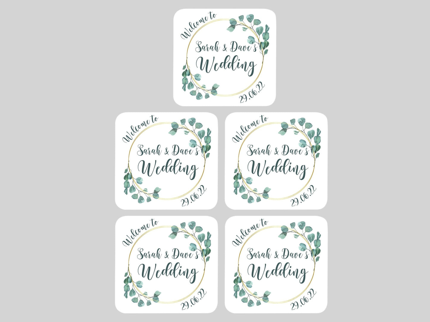 Wedding Coaster - Bar - Mats.co.uk