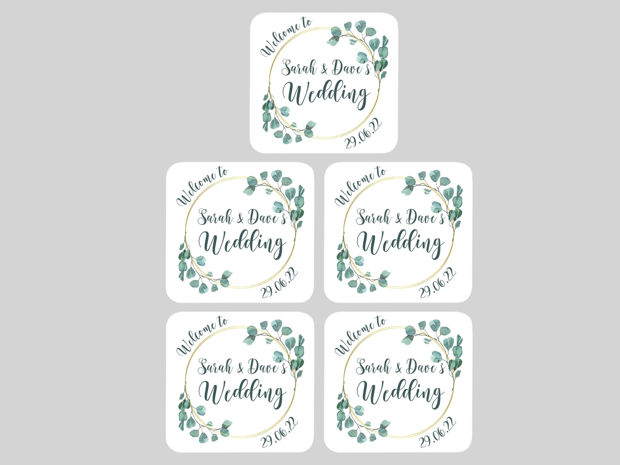 Wedding Coaster - Bar - Mats.co.uk