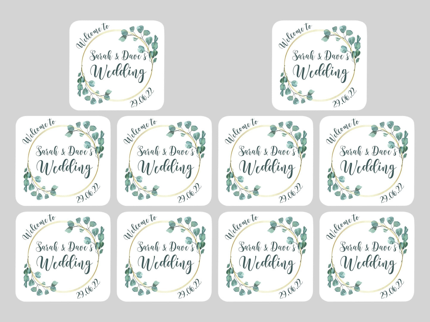 Wedding Coaster - Bar - Mats.co.uk