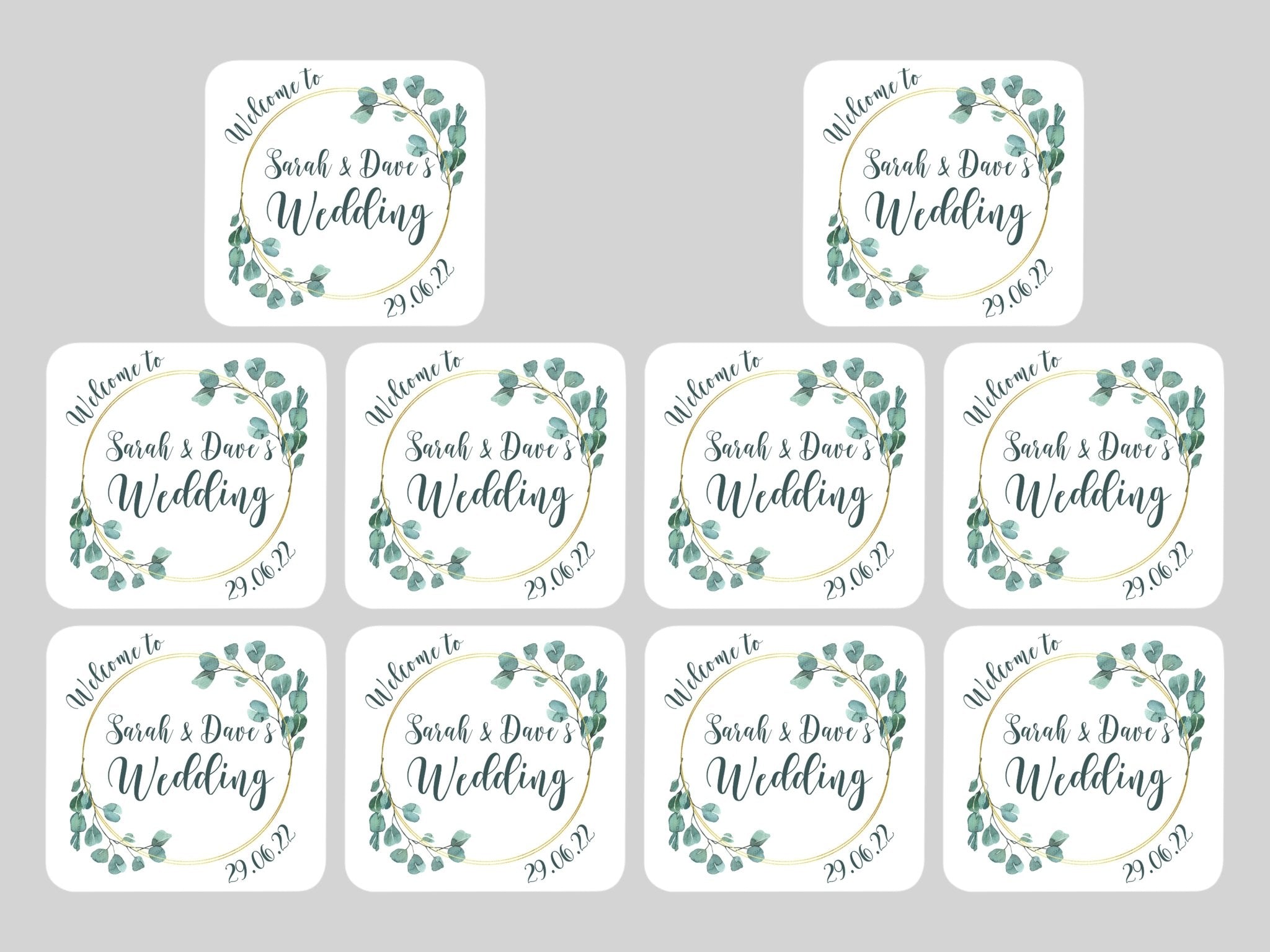 Wedding Coaster - Bar - Mats.co.uk