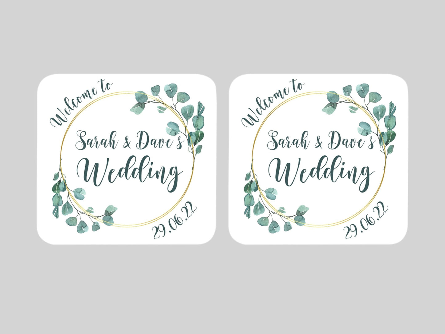 Wedding Coaster - Bar - Mats.co.uk