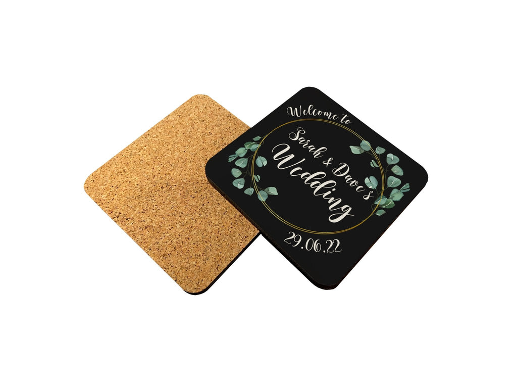 Wedding Coaster (Black) - Bar - Mats.co.uk