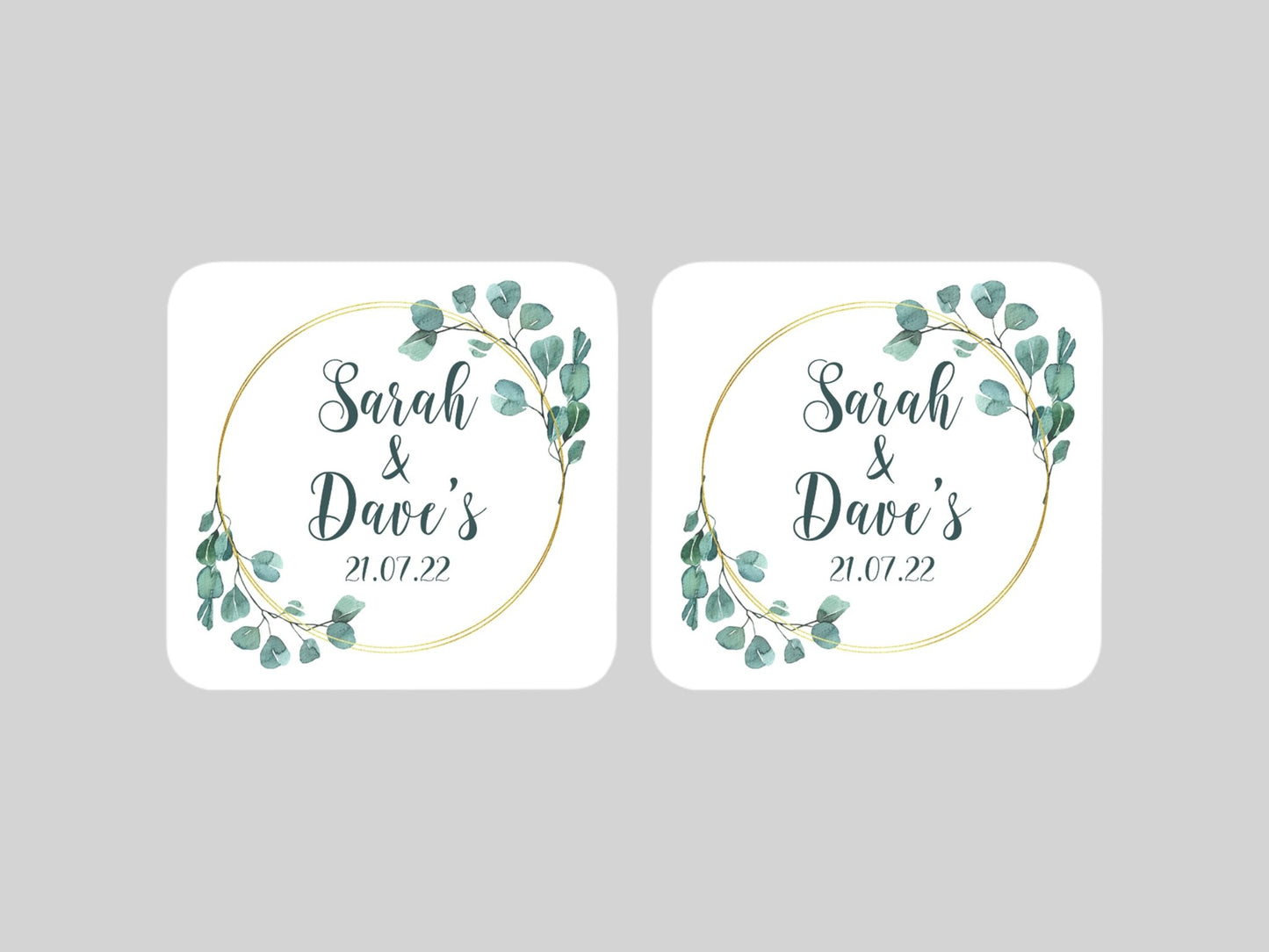 Wedding Coaster Circle - Bar - Mats.co.uk