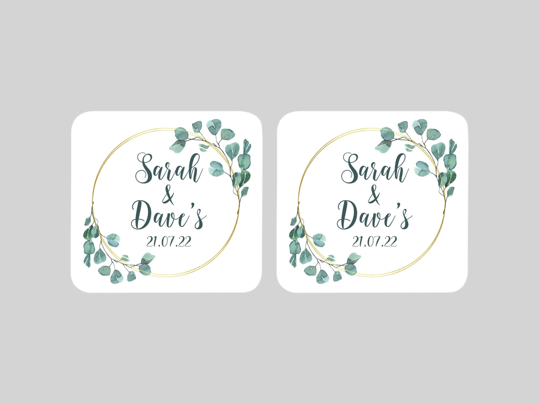 Wedding Coaster Circle - Bar - Mats.co.uk