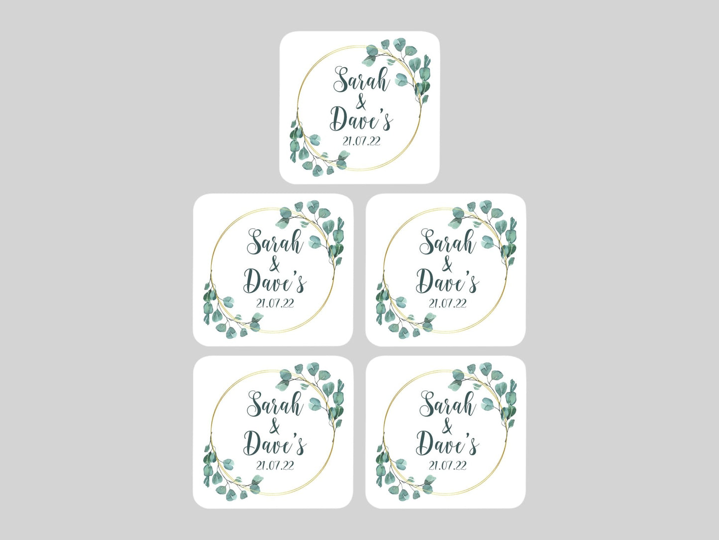 Wedding Coaster Circle - Bar - Mats.co.uk