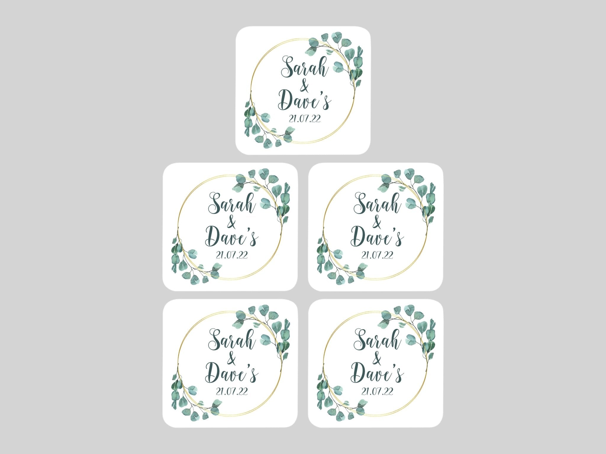 Wedding Coaster Circle - Bar - Mats.co.uk