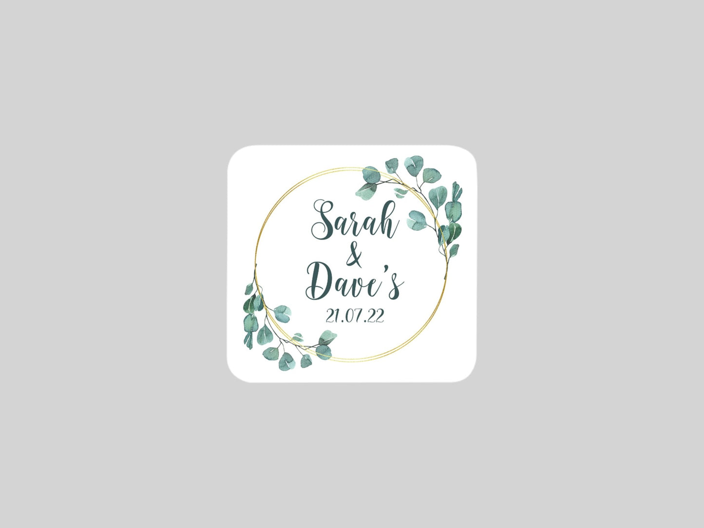 Wedding Coaster Circle - Bar - Mats.co.uk