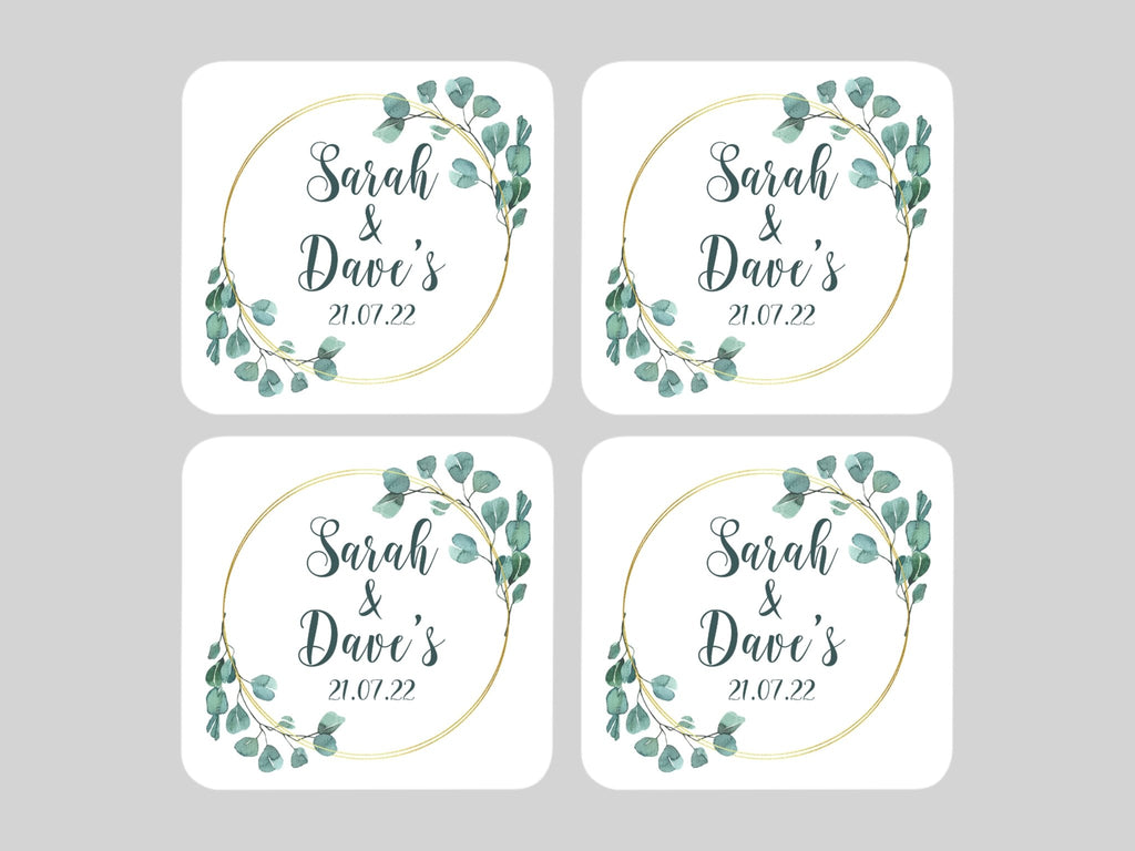 Wedding Coaster Circle - Bar - Mats.co.uk