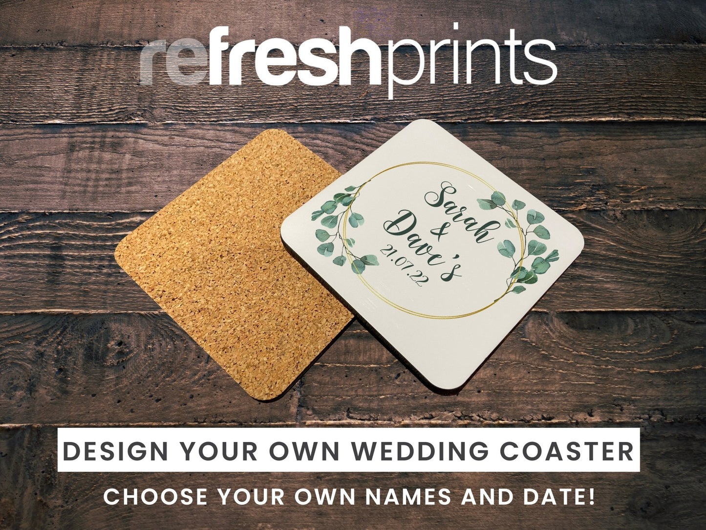 Wedding Coaster Circle - Bar - Mats.co.uk