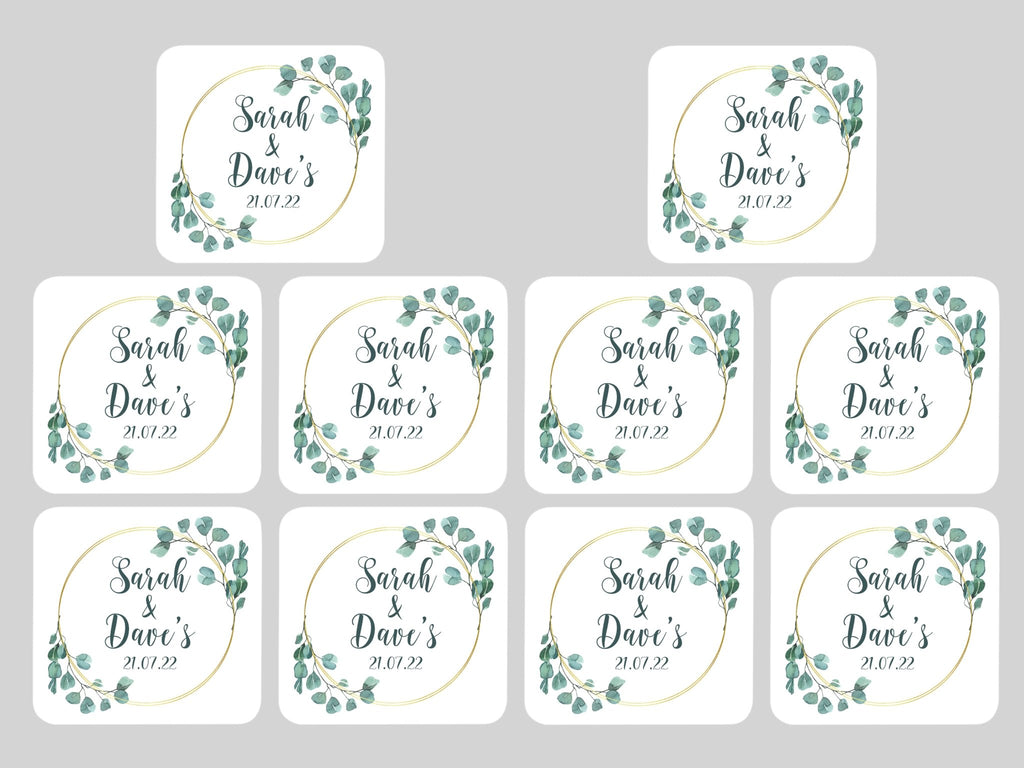 Wedding Coaster Circle - Bar - Mats.co.uk