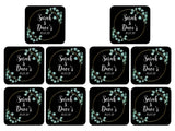 Wedding Coaster Circle (Black) - Bar - Mats.co.uk