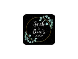 Wedding Coaster Circle (Black) - Bar - Mats.co.uk