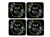 Wedding Coaster Hexagon (Black) - Bar - Mats.co.uk