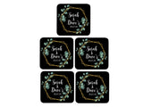 Wedding Coaster Hexagon (Black) - Bar - Mats.co.uk