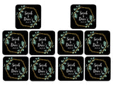 Wedding Coaster Hexagon (Black) - Bar - Mats.co.uk