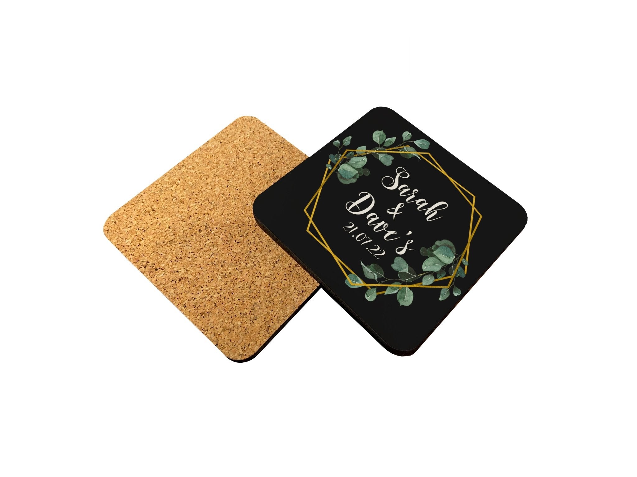 Wedding Coaster Hexagon (Black) - Bar - Mats.co.uk