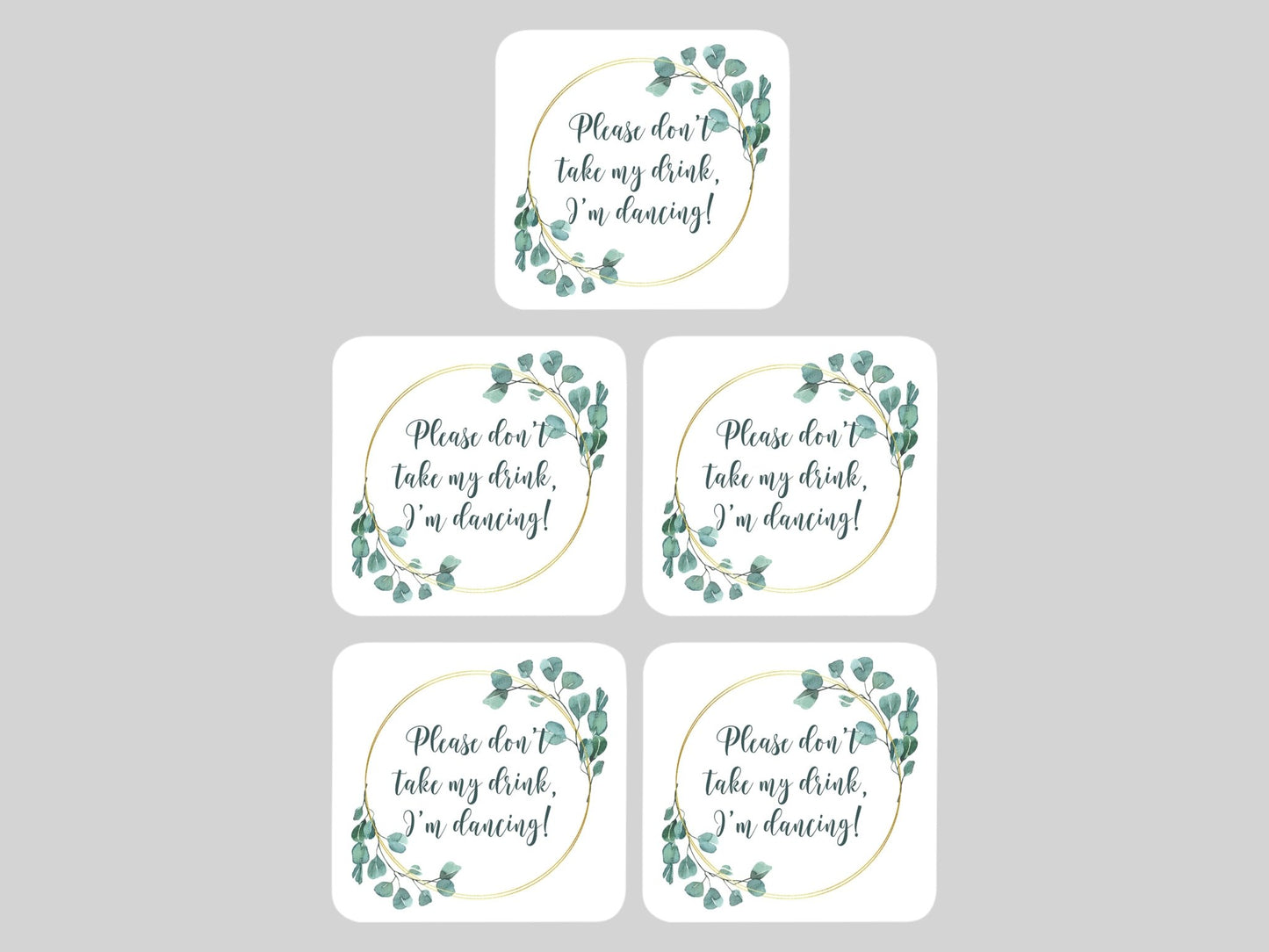Wedding Coaster I'm Dancing! - Bar - Mats.co.uk