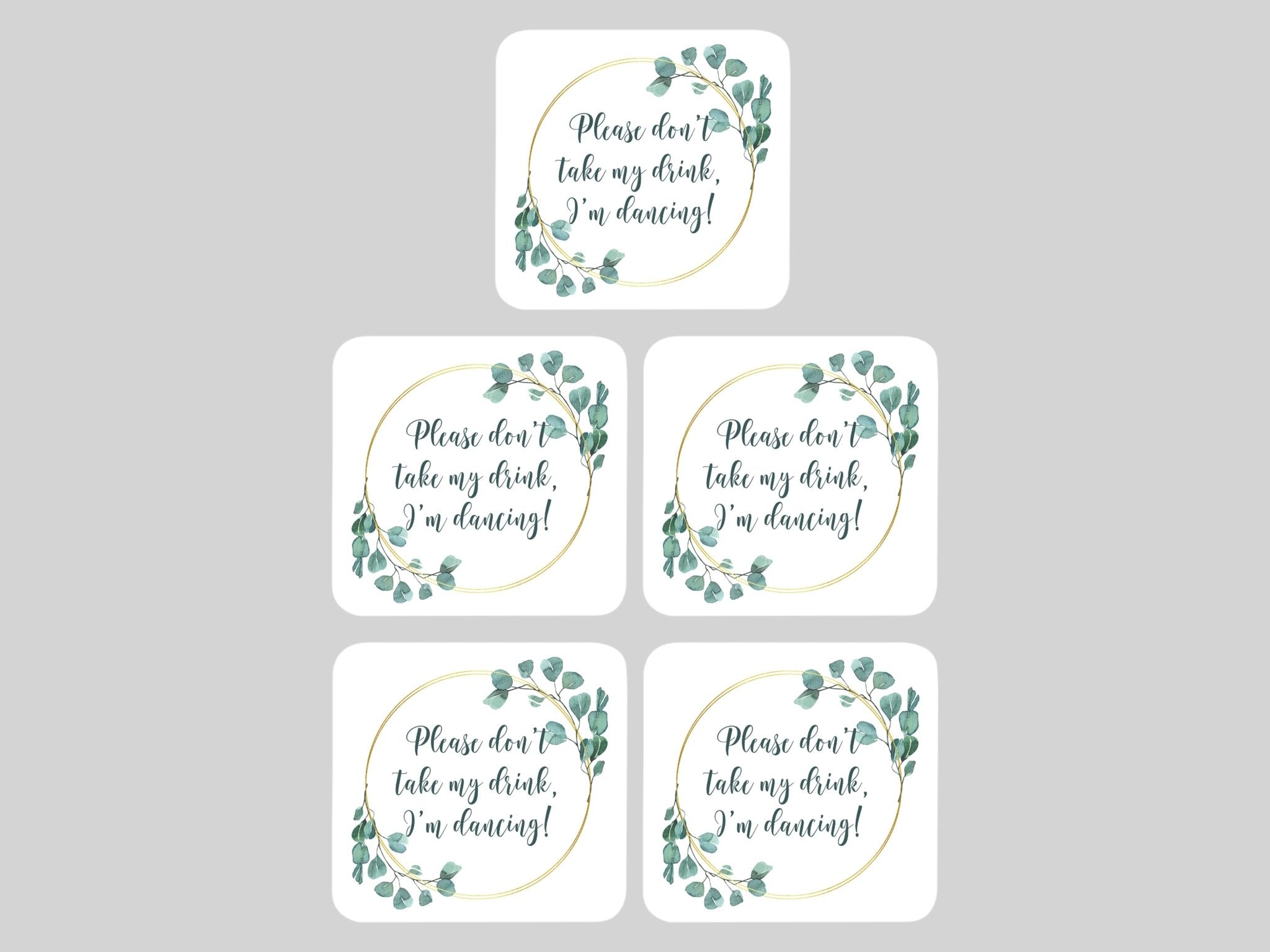 Wedding Coaster I'm Dancing! - Bar - Mats.co.uk