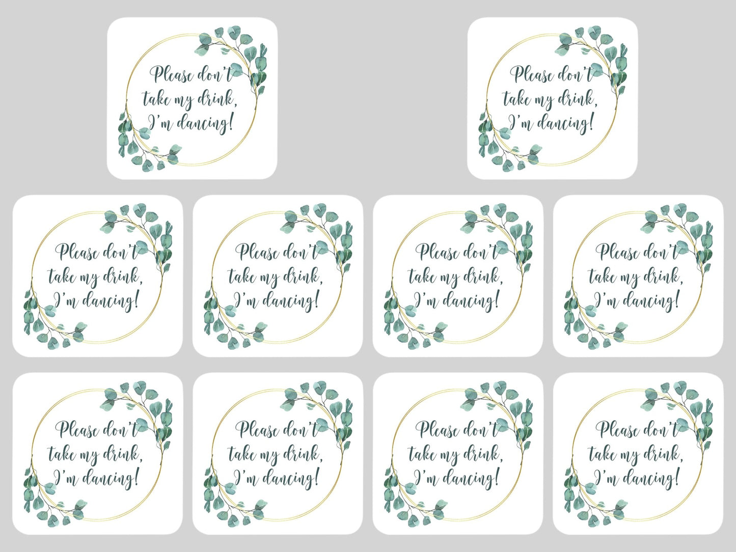 Wedding Coaster I'm Dancing! - Bar - Mats.co.uk